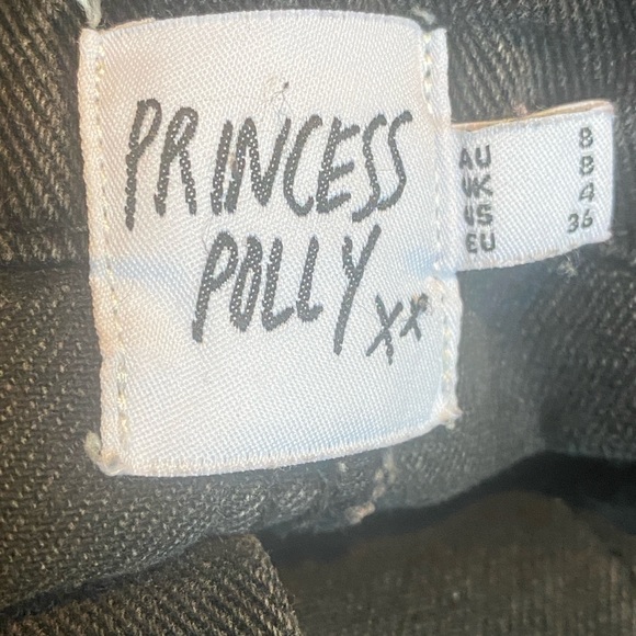 Princess Polly ADRIANNE WIDE LEG CARGO JEANS Black Gray Wash Denim Size 4 - Picture 8 of 10